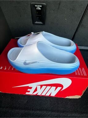 Nike ReactX Rejuven8 Slide Sandals HV4484-400 Armory Blue Women Size 5W New!